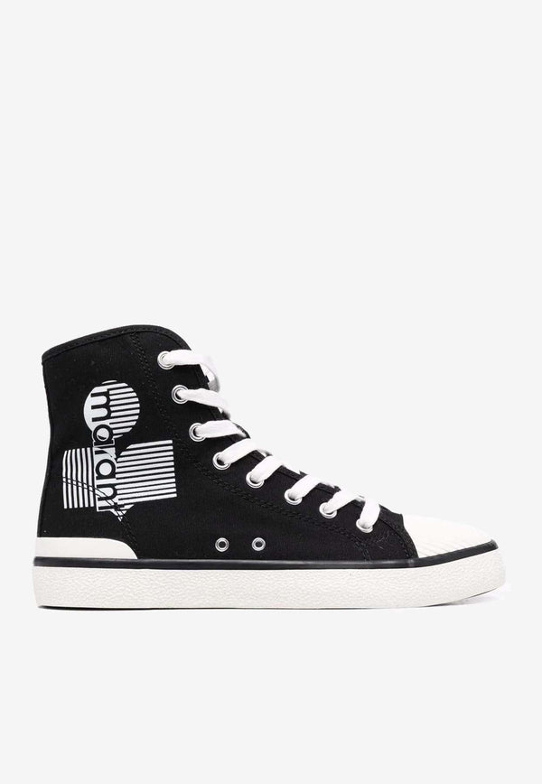 Ribbed-Toe High-Top Sneakers