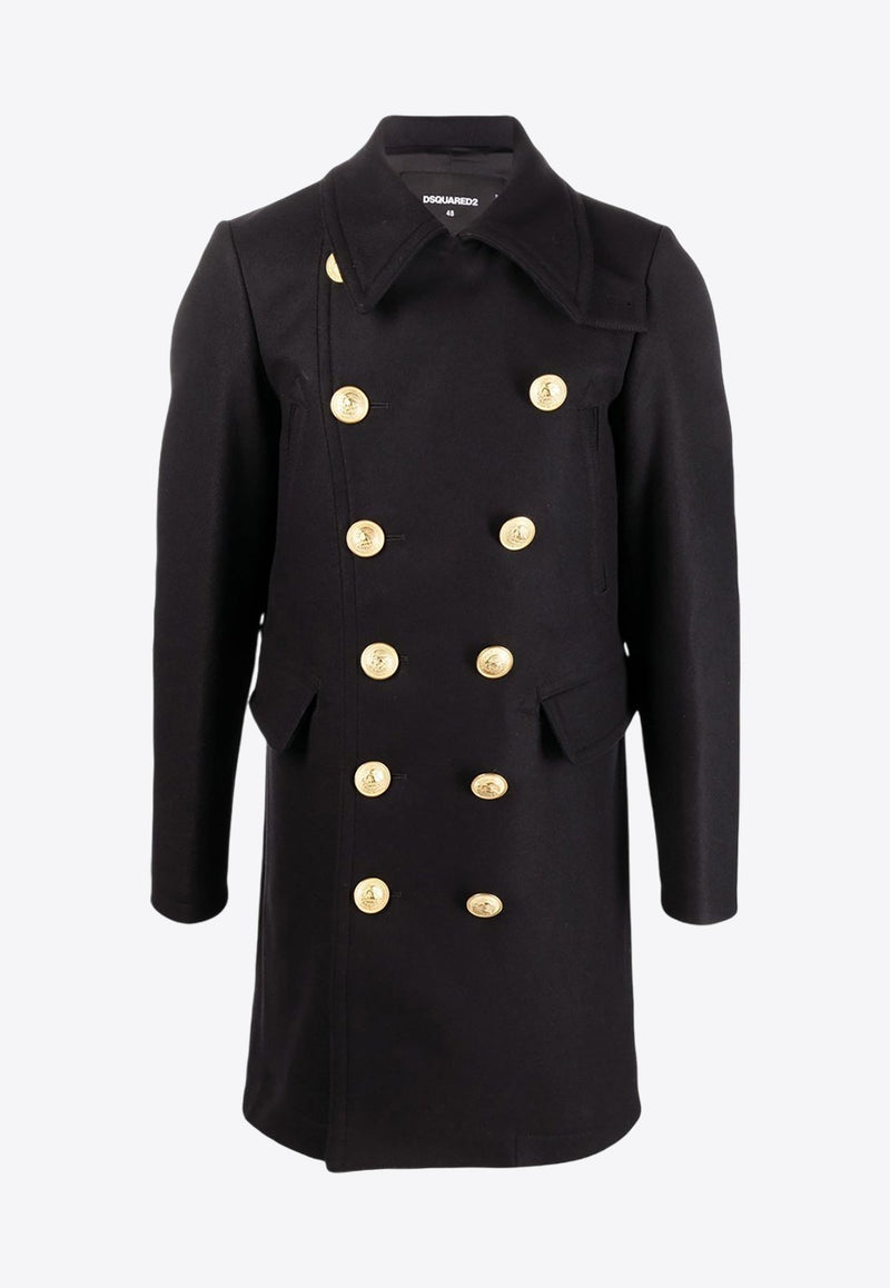 Double-Breasted Wool Coat