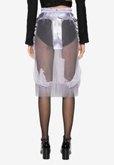 Décortiqué Sheer Midi Pencil Skirt