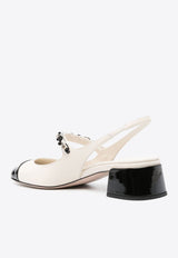 35 Patent Leather Slingback Pumps