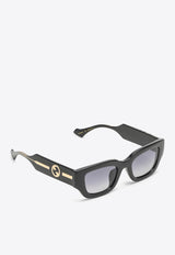 Low Bridge Rectangular Sunglasses