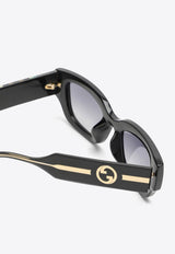 Low Bridge Rectangular Sunglasses