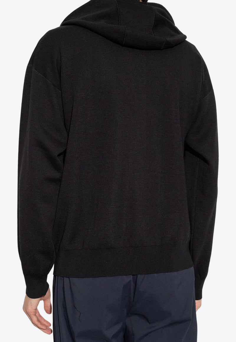 Barocco Jacquard Zip-Up Hooded Sweatshirt