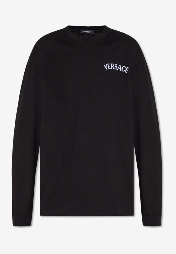 Logo Embroidered Long-Sleeved T-shirt