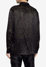 Barocco Devoré Semi-Sheer Silk Shirt