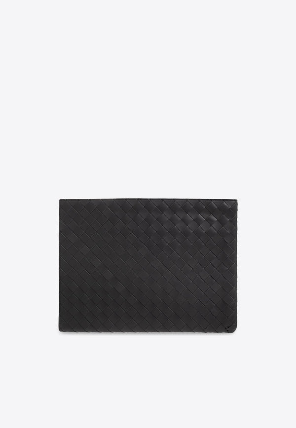 Intrecciato Half Zip Pouch