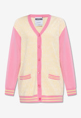 All-Over Logo Wool Cardigan