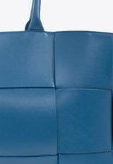 Medium Arco Top Handle Bag in Intrecciato Leather
