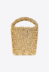 Small Cabat Sequined Bucket Bag