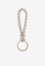 Laminated Intrecciato Leather Key-ring