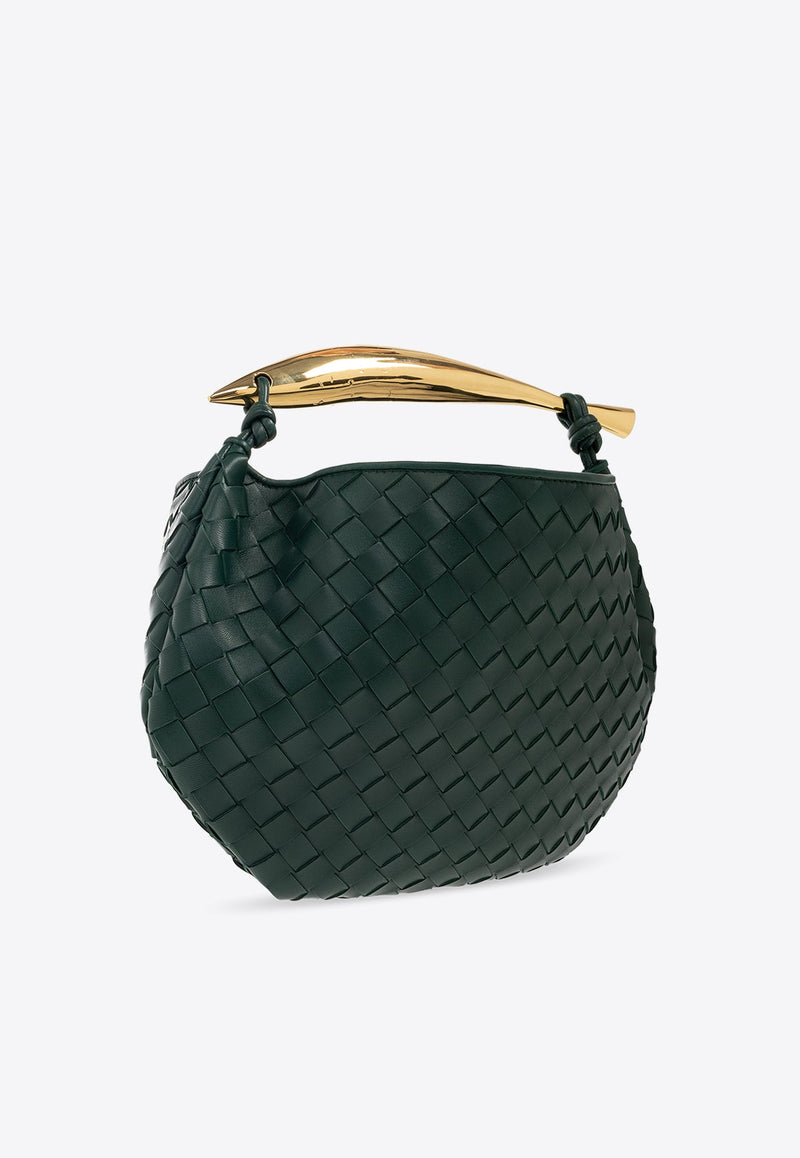 Small Sardine Intrecciato Leather Top Handle Bag