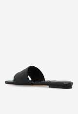 Amy Intrecciato Leather Flat Mules