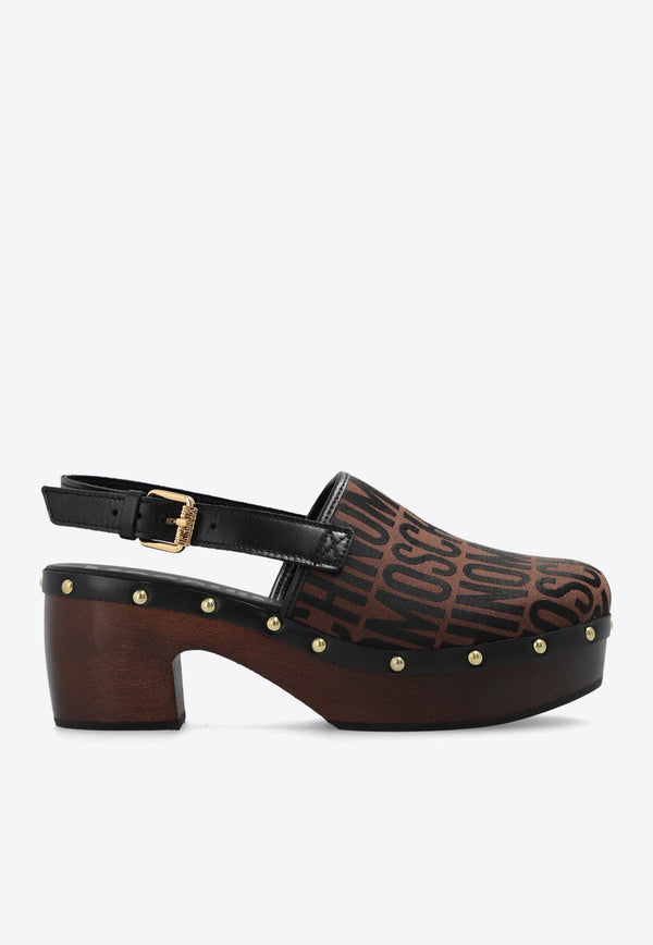 75 Logo Jacquard Slingback Clogs