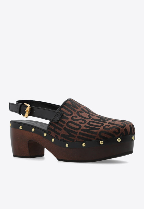 75 Logo Jacquard Slingback Clogs