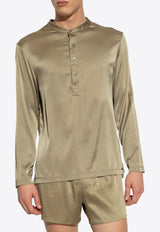 Henley Long-Sleeved Pajama Top