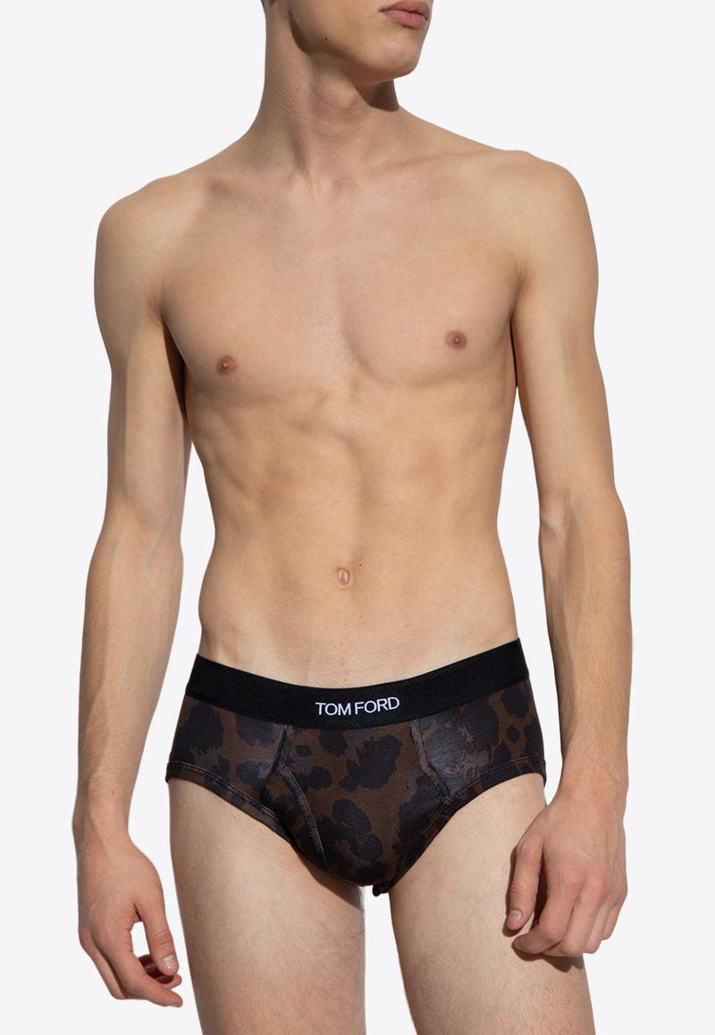 Leopard Print Stretch Briefs