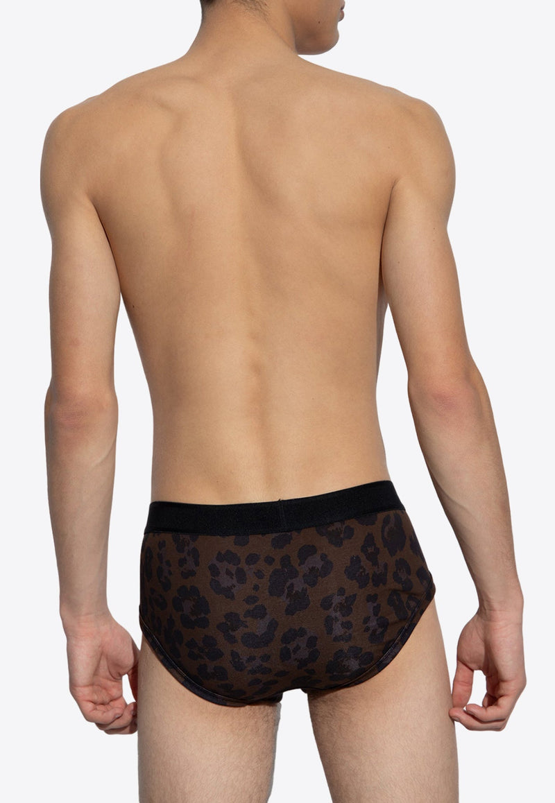 Leopard Print Stretch Briefs