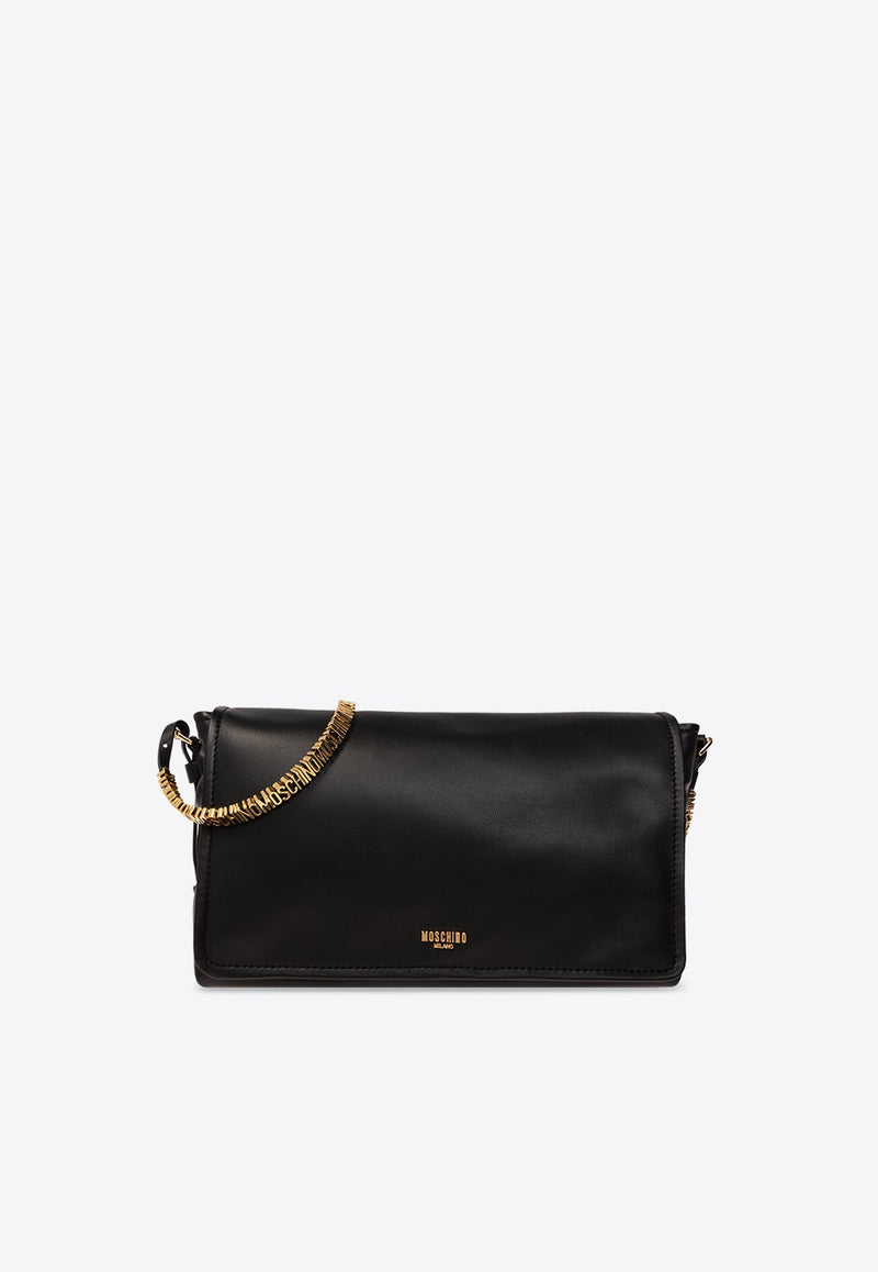 Logo Plaque Leather Shoulder Bag