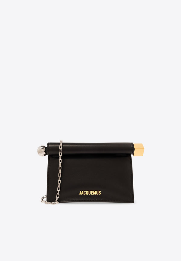 Mini Rond Carré Leather Clutch