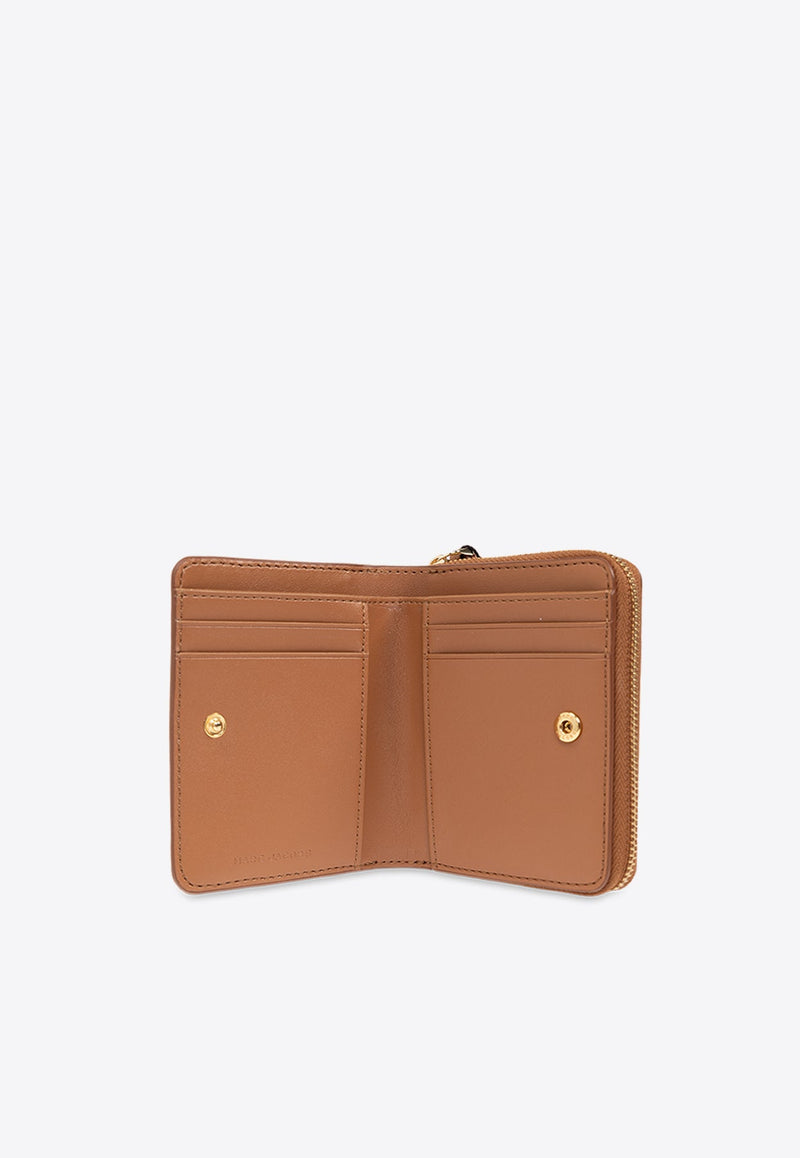 The Mini Grained Leather Compact Wallet