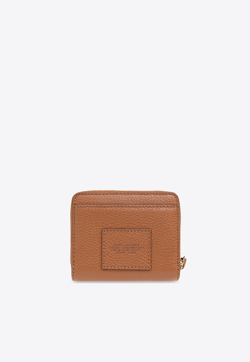 The Mini Grained Leather Compact Wallet