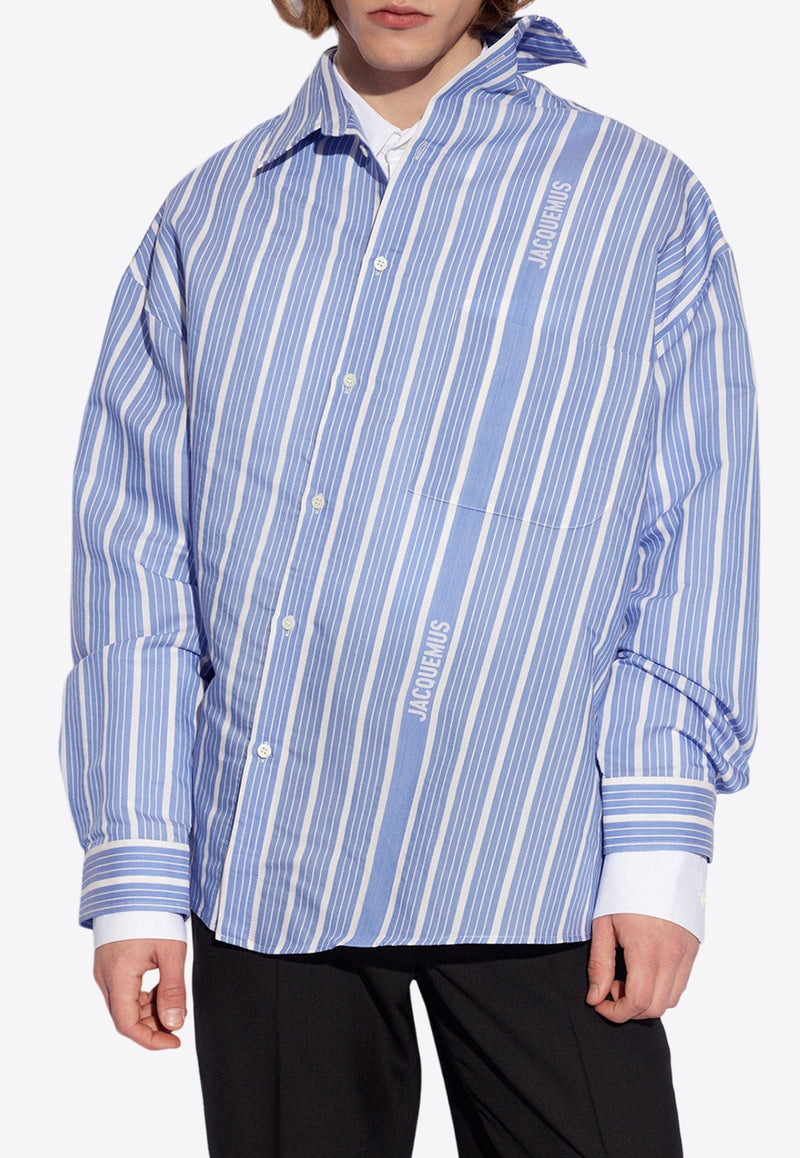 Cuadro Asymmetrical Striped Shirt