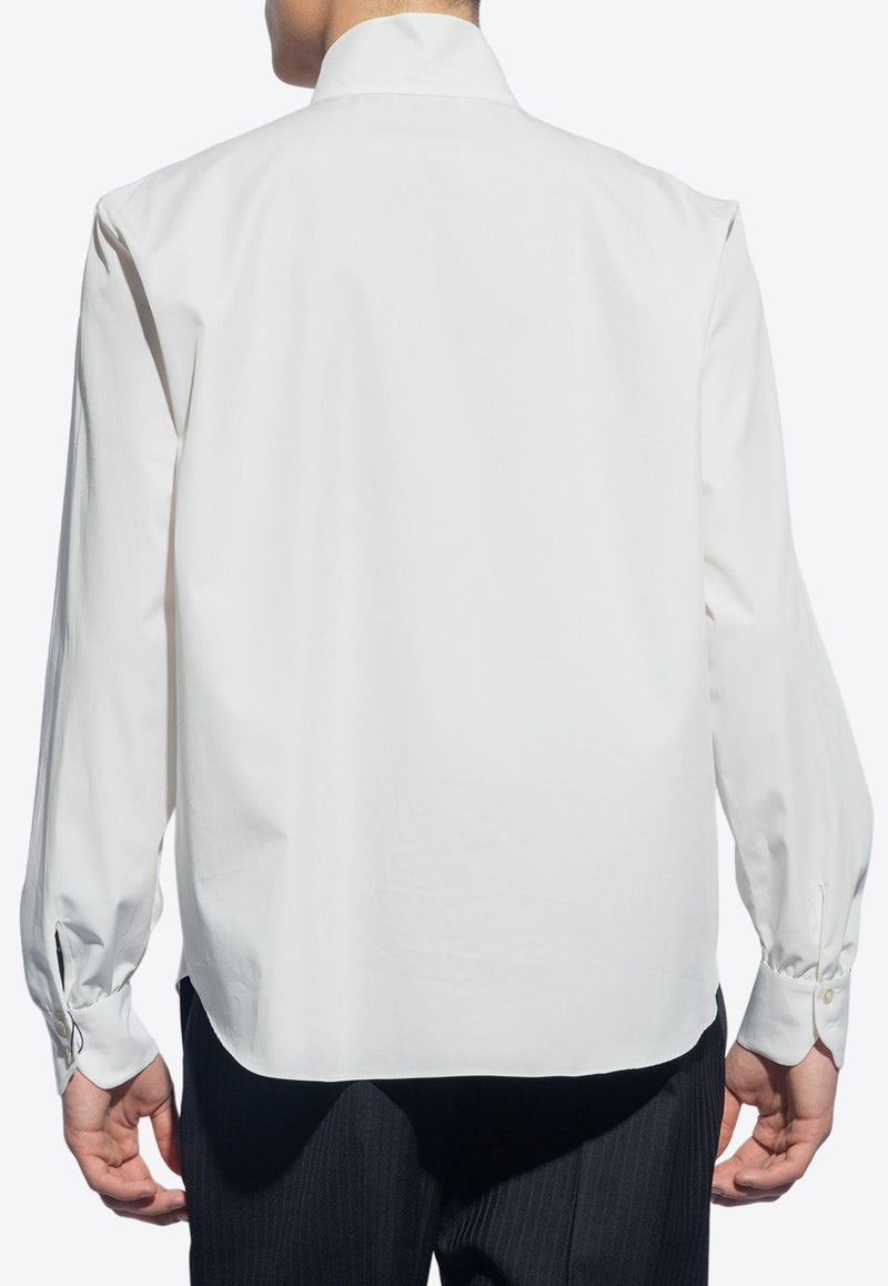 Imperial Collar Long-Sleeved Shirt