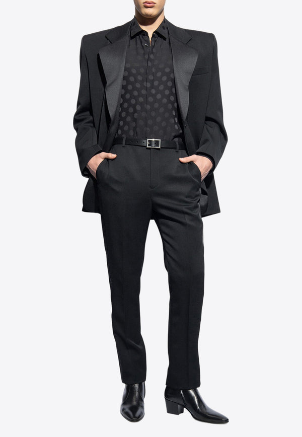 Grain De Poudre High-Waist Tuxedo Pants