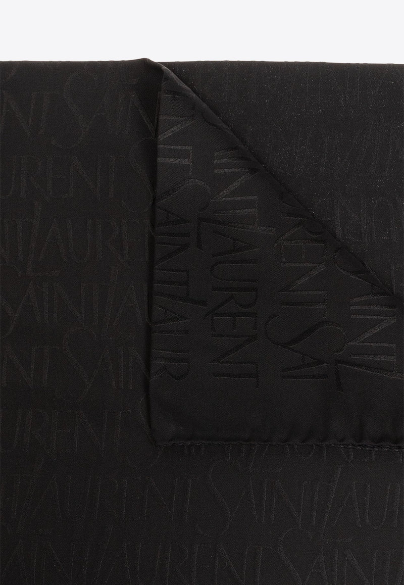 Logo Jacquard Silk Square Scarf