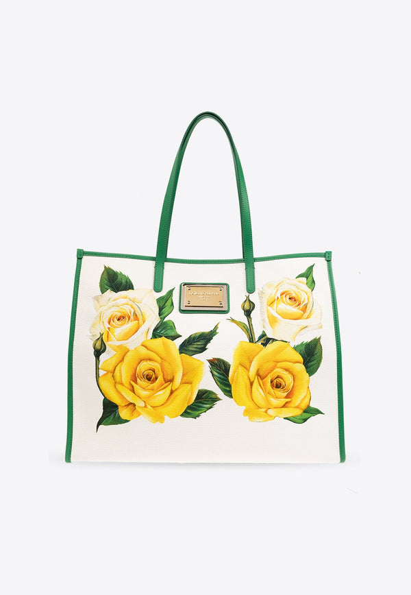 Large Rose Print Tote Bag