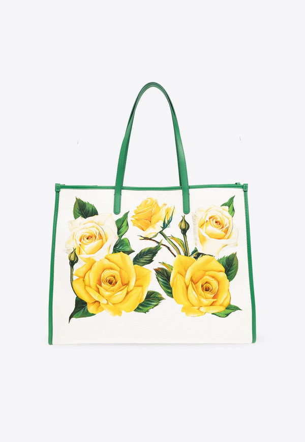 Large Rose Print Tote Bag