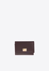 Logo Plaque Dauphine Leather Wallet