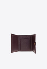 Logo Plaque Dauphine Leather Wallet