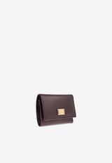 Logo Plaque Dauphine Leather Wallet