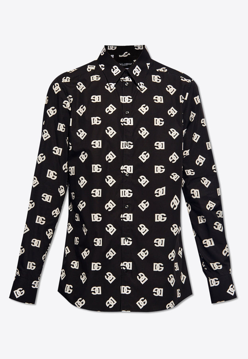 All-Over DG Print Long-Sleeved Shirt