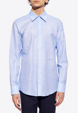 Logo Embroidered Button-Up Shirt