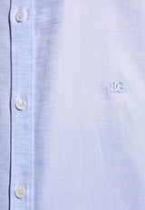 Logo Embroidered Button-Up Shirt