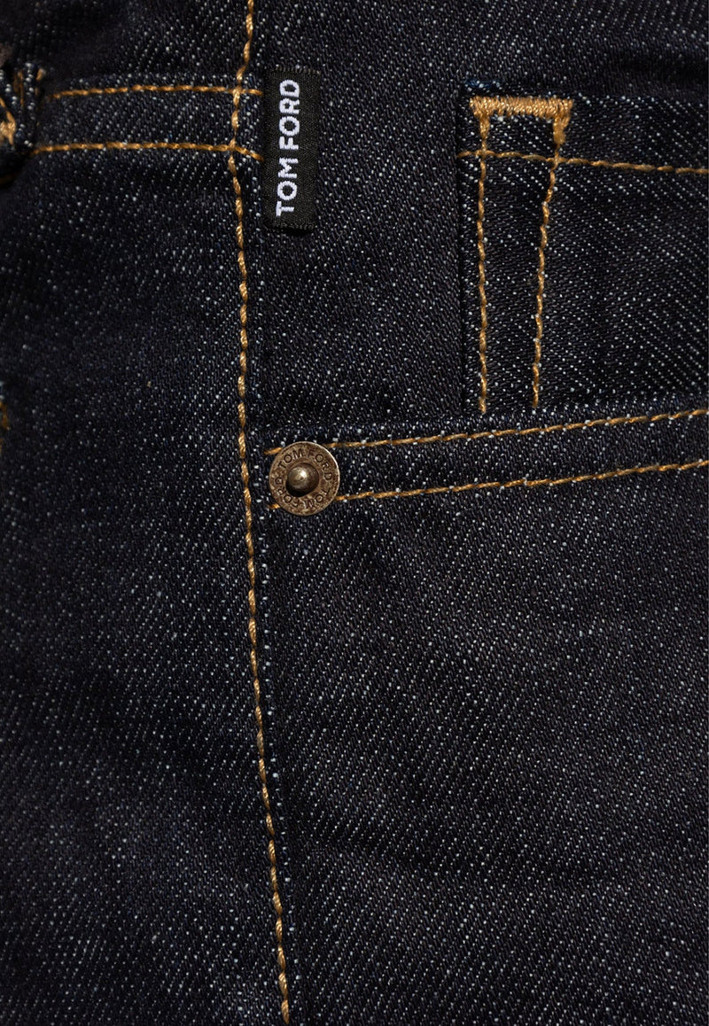 Logo Patch Slim-Fit Jeans