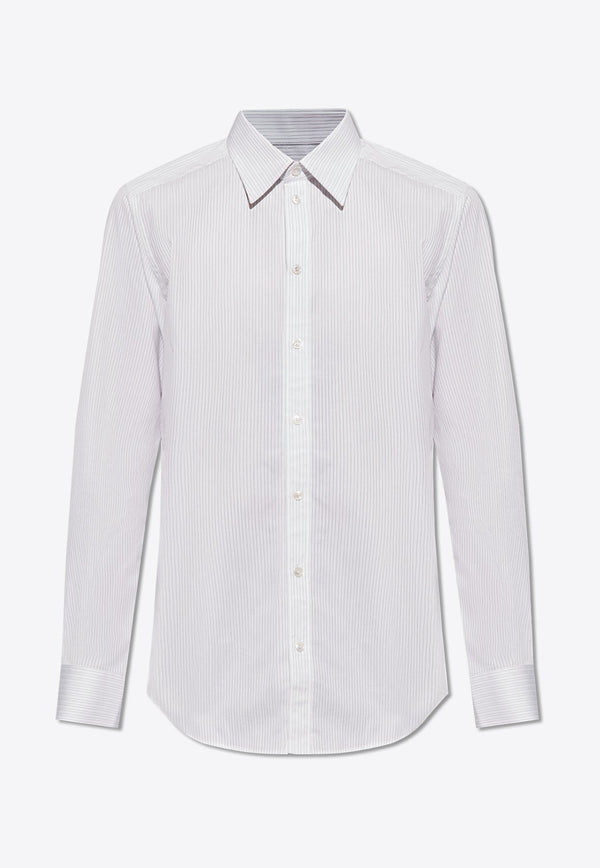 Pinstriped Long-Sleeved Shirt