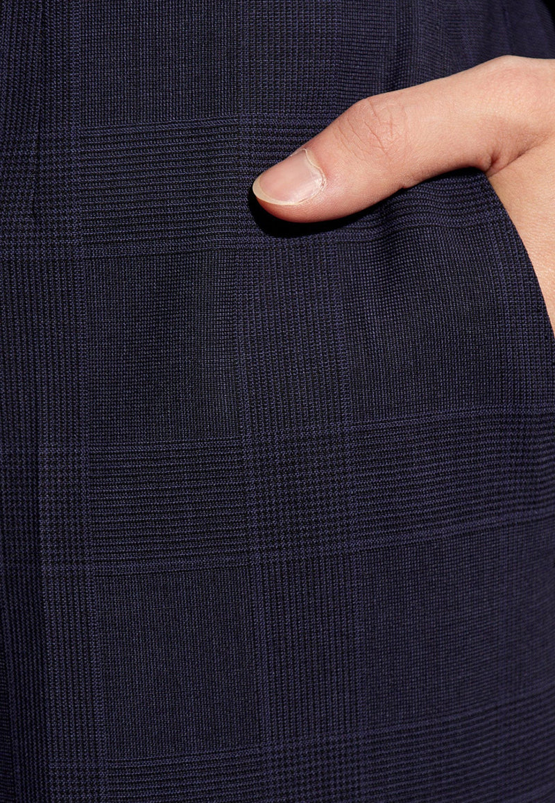 Single-Breasted Checked Wool Suit