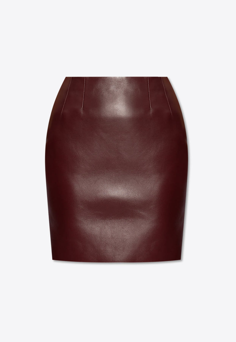 Mini Leather Pencil Skirt