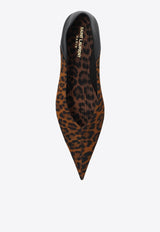 Nour Leopard Grosgrain Pointed-Toe Flats
