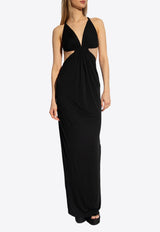 Cut-Out Crepe Maxi Dress