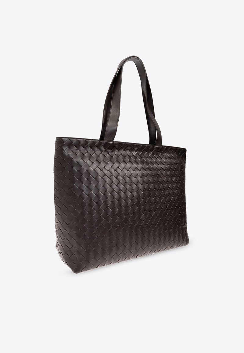 Large Intrecciato Zipped Tote Bag