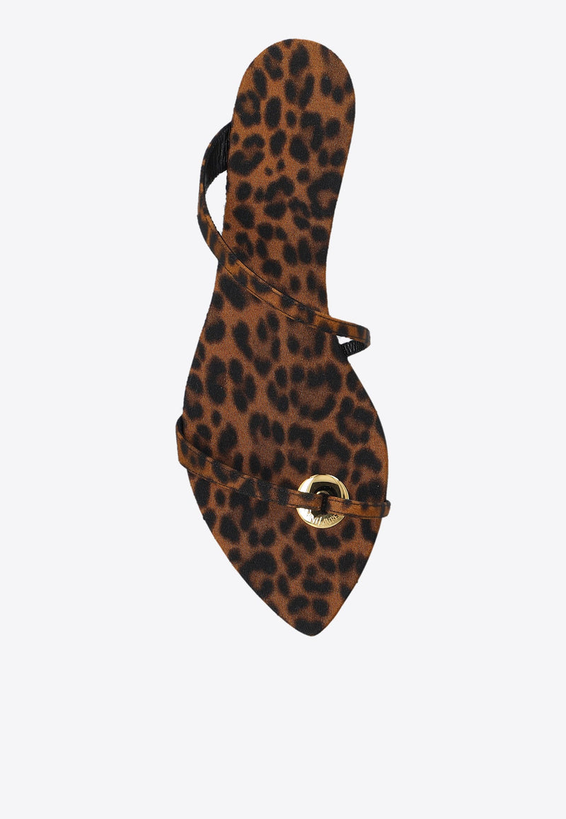 Tanger Leopard Print Flat Sandals