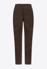 Mid-Rise Straight-Leg Pants