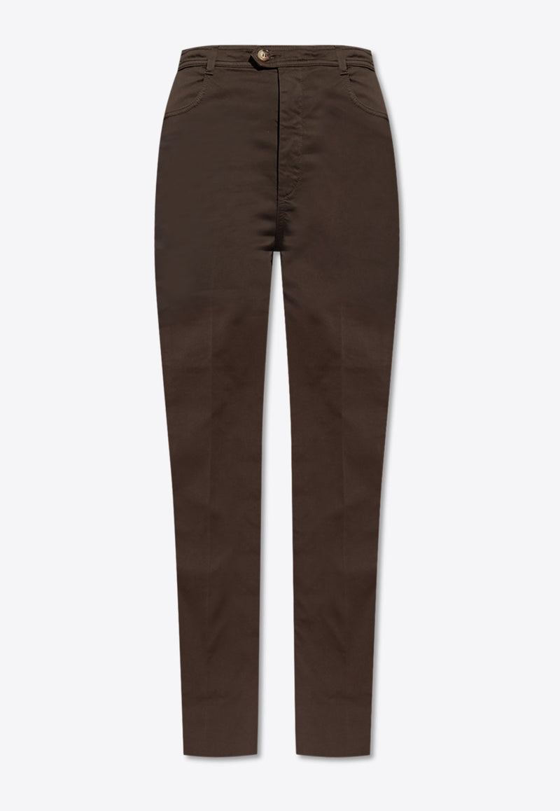 Mid-Rise Straight-Leg Pants