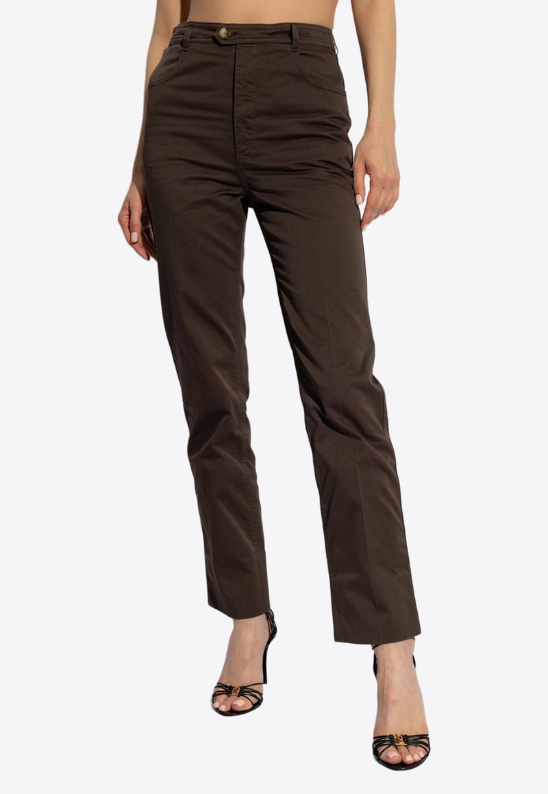 Mid-Rise Straight-Leg Pants