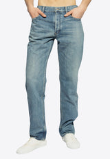 Low-Rise Distressed Jeans