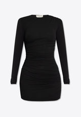 Crewneck Draped Mini Dress